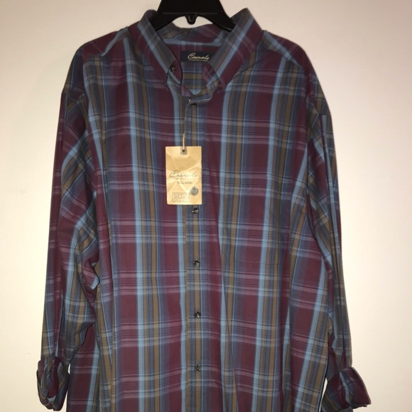 Roundtree & Yorke Casual Button-Down Collar Shirt - Picture 1 of 4